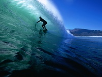 Surfing the Tube at _Dunes,_ Noordhoek Beach, Cape Town, South Africa