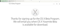 OS X Yosemite Beta Program