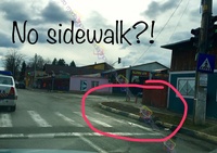 Pedestrian Crossing Without Sidewalk?!