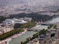 A view from the top of the Eiffel Tower to the Place de Concorde