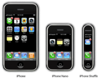 iPhone versions - normal, nano and shuffle