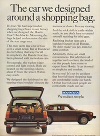 1978 - Honda Civic - The car we designed around a shopping bag