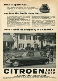 1958 - Citroen ID19 DS19 Drive-a-Sports-Car-ad