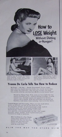 1953 - Ayds Diet Pills - Yvonne De Carlo