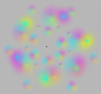 Look at the center dot and all colors will disappear!