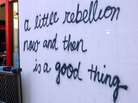 A little rebellion now and then is a good thing!