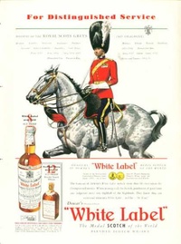1938 - White Label Scotch - Royal Scots Grey 2nd Dragoon