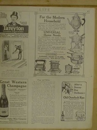 1916-Great-Western-Champagne-Tareyton-London-Cigarettes-Old-Overholt-Rye-Universal-Landers-Frary-and-Clark