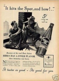 1937 - Hires Root Beer - It Hits the Spot, and How!