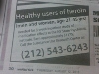 Healthy Users Of Heroin! 