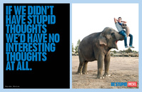 Diesel Be Stupid Campaign - no stupid thoughs no interesting thoughts at all