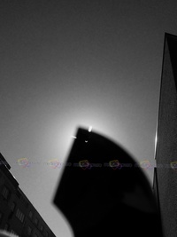 The Eclipse in Prague through a floppy disk