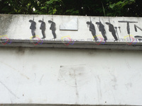 Black Humor Graffiti - Six Men Hanged