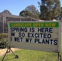 Spring is Here! I am so excited I wet my PLANTS