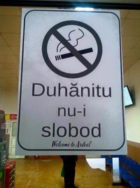 Welcome to Ardeal - No Smoking - Duhaitu nu-i slobod