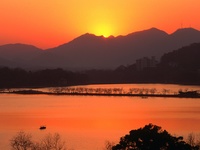 Sunset Over West Lake, Hangzhou, Zhejiang, China