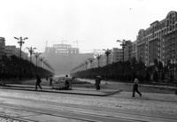 1 May 1986 - In construction, view from Unirii Boulevard - Palace of the Parliament (Casa Poporului)